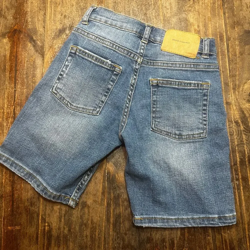 Zara Kids Shorts sz 7 Jean Shorts adjustable waist tabs